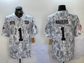 Men's New York Giants Malik Nabers Arctic Camo 2024 Salute to Service Limited Jersey