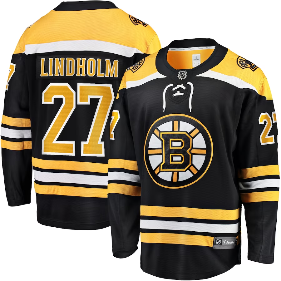 Men's Boston Bruins Hampus Lindholm Black Replica Player Jersey