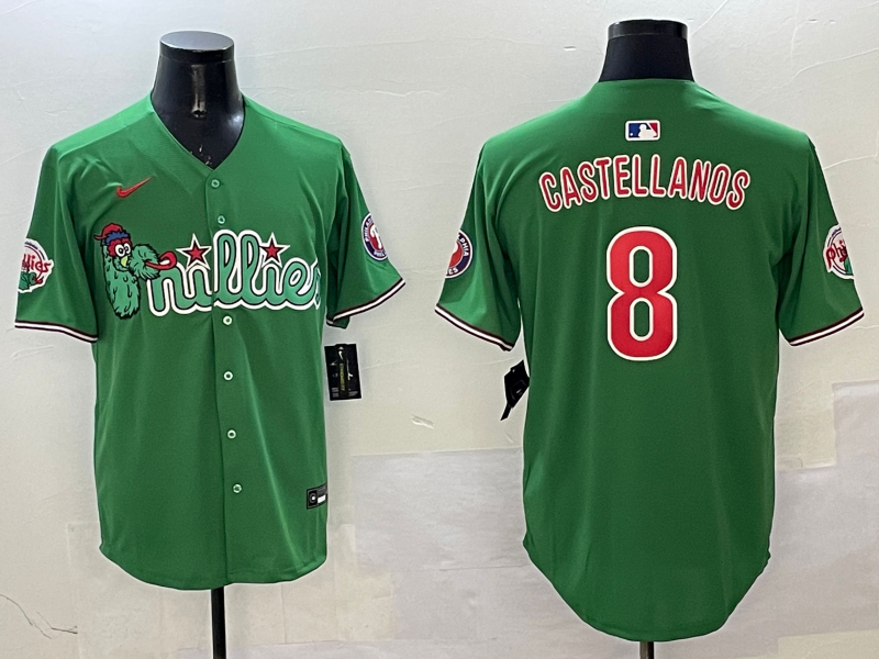 Men's Philadelphia Phillies Nick Castellanos Green Replica Team Jersey