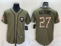 Men's Houston Astros Jose Altuve Army Green Player Jersey