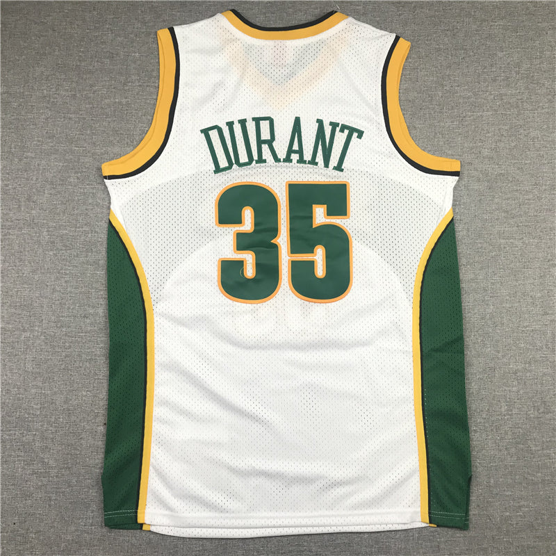 Men's Seattle SuperSonics Kevin Durant 2007-08 White Hardwood Classics Swingman Jersey