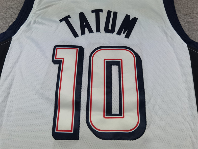 Men's 2024 USA Dream Team Jayson Tatum White Authentic Player Jersey