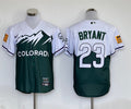 Men's Colorado Rockies Kris Bryant Green City Connect Replica Player Jersey