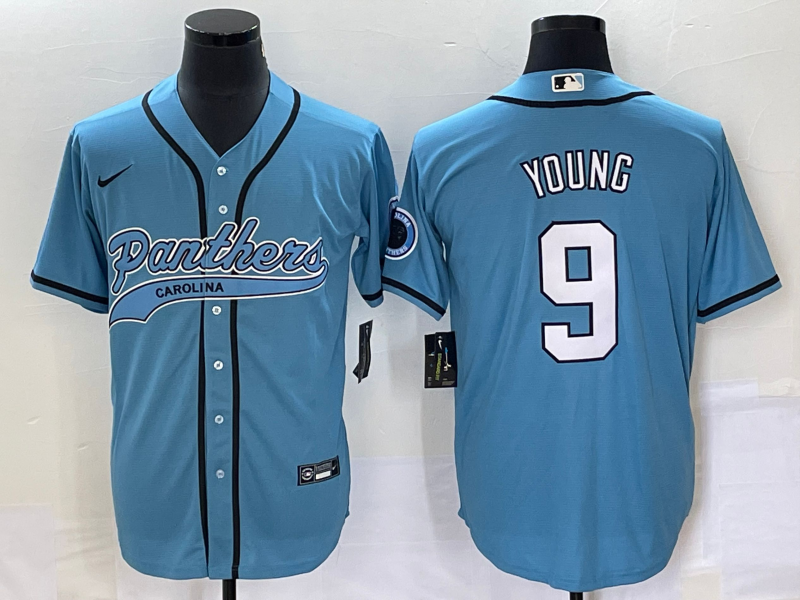 Men's Carolina Panthers Bryce Young Blue Game Jersey Joint Edition