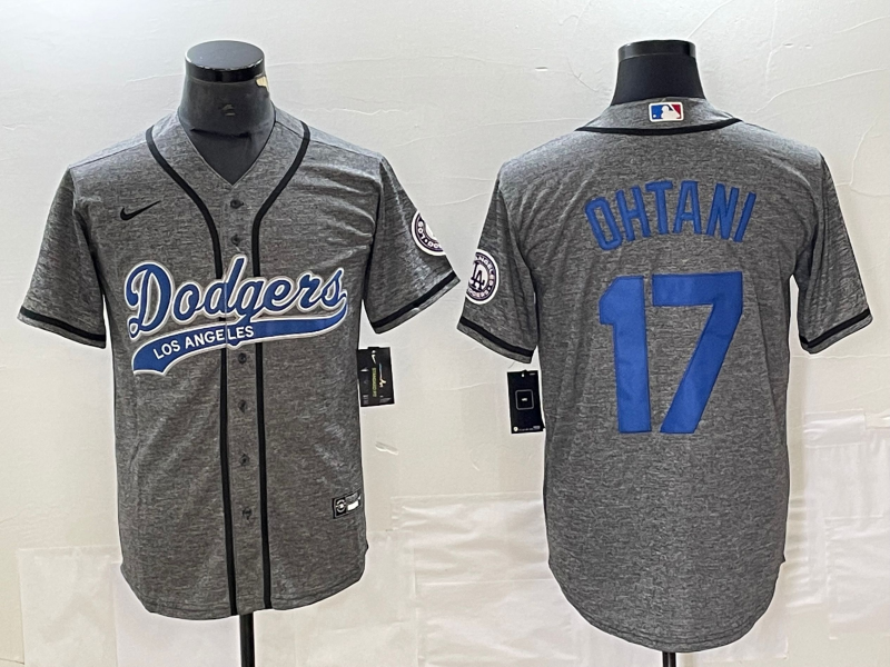 Men's Los Angeles Dodgers Shohei Ohtani Gray Player Jersey Joint Edition