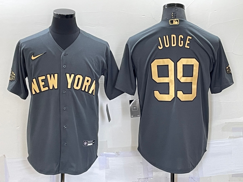 Men's New York Yankees Aaron Judge Gray Stitched Jersey