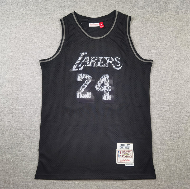 Men's Los Angeles Lakers Kobe Bryant Black 1996/97 Hardwood Classics Swingman Jersey