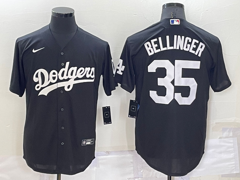 Men's Los Angeles Dodgers Cody Bellinger Black Replica Baseball Jersey