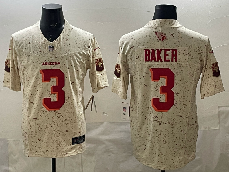 Men's Arizona Cardinals Budda Baker Natural 2025 Rivalries Collection Limited Jersey