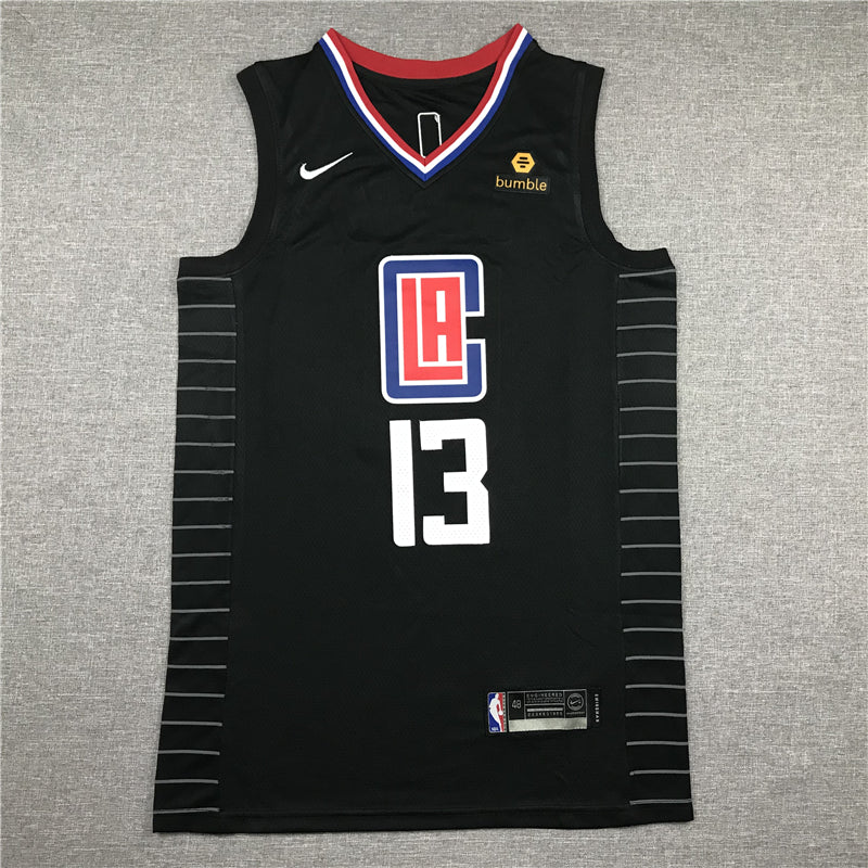 Men's LA Clippers Paul George NBA Black Classics Jersey