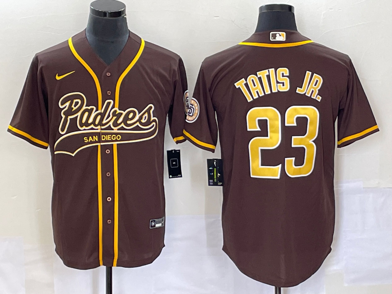 Men's San Diego Padres Fernando Tatis Jr. Brown Replica Player Jersey Joint Edition