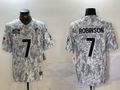 Men's Atlanta Falcons Bijan Robinson Arctic Camo 2024 Salute to Service Limited Jersey