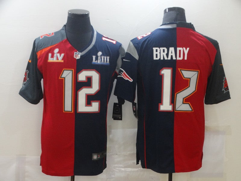 Men's New England Patriots Tom Brady Red/Navy Game Jersey