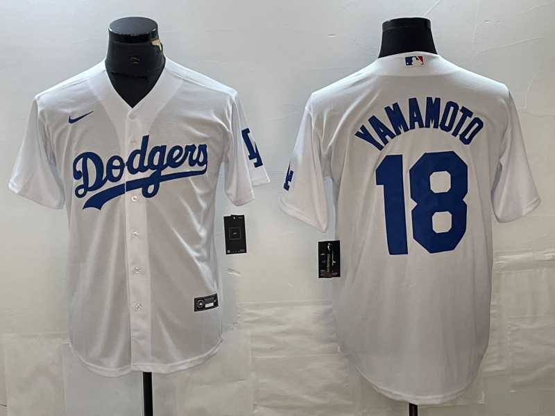 Men's Los Angeles Dodgers Yoshinobu Yamamoto White Home Replica Player Jersey