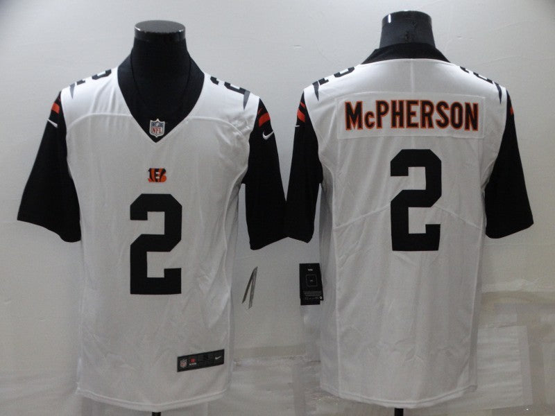 Men's Cincinnati Bengals Evan McPherson White Game Player Jersey