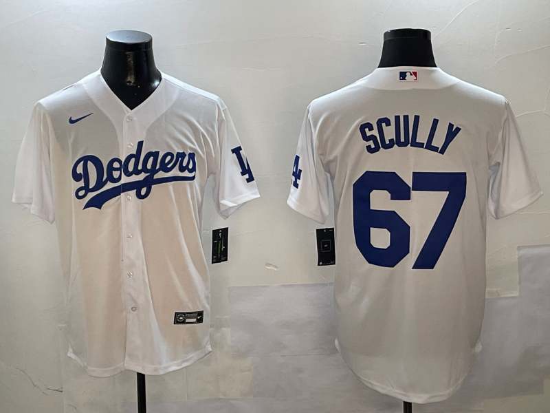 Men's Los Angeles Dodgers Vince Scully White Home Replica Player Jersey