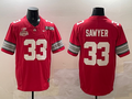 Men's Ohio State Buckeyes Jack Sawyer Red 2025 CFP Final National Champions Patch F.U.S.E. Jersey