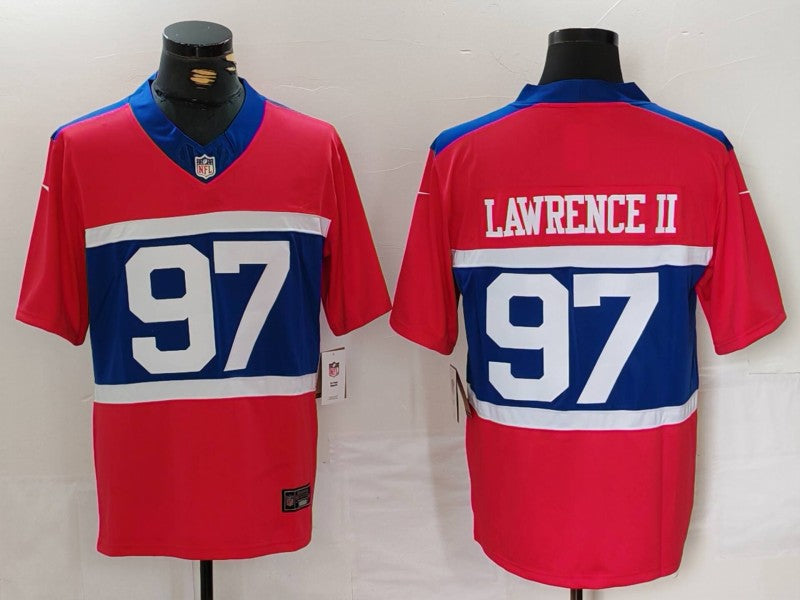 Men's New York Giants Dexter Lawrence II Century Red Alternate Player Game Jersey