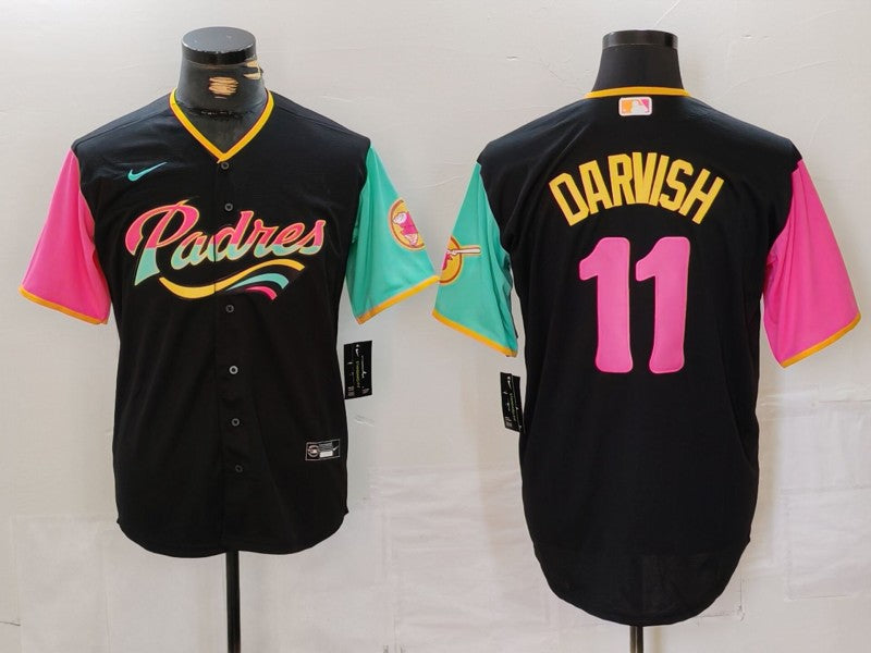 Men's San Diego Padres Yu Darvish Black City Connect Limited Player Jersey