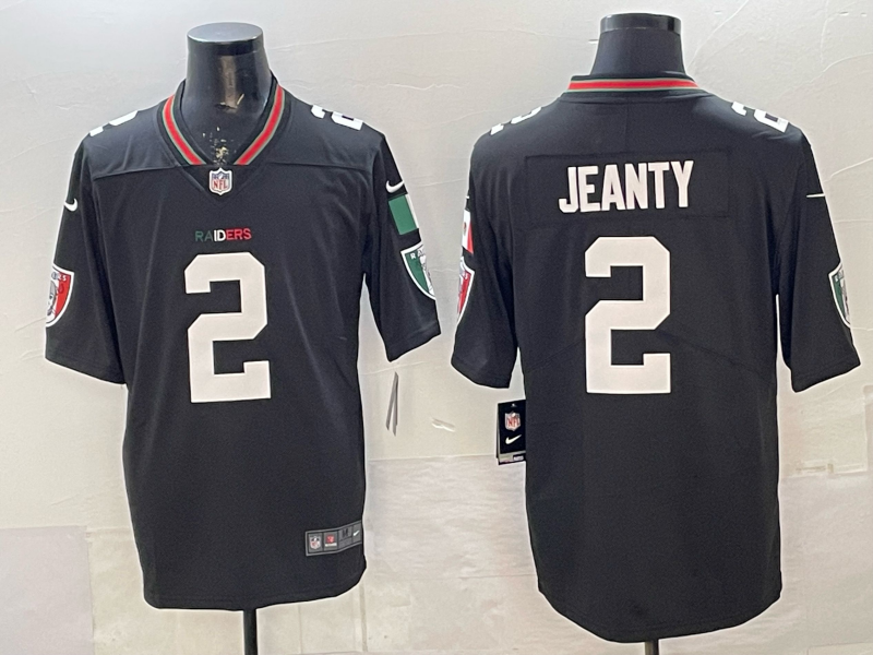 Men's Las Vegas Raiders Ashton Jeanty Black Alternate Game Jersey