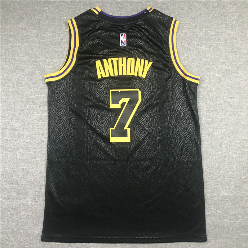 Men's Los Angeles Lakers Carmelo Anthony Black City Edition Swingman Jersey