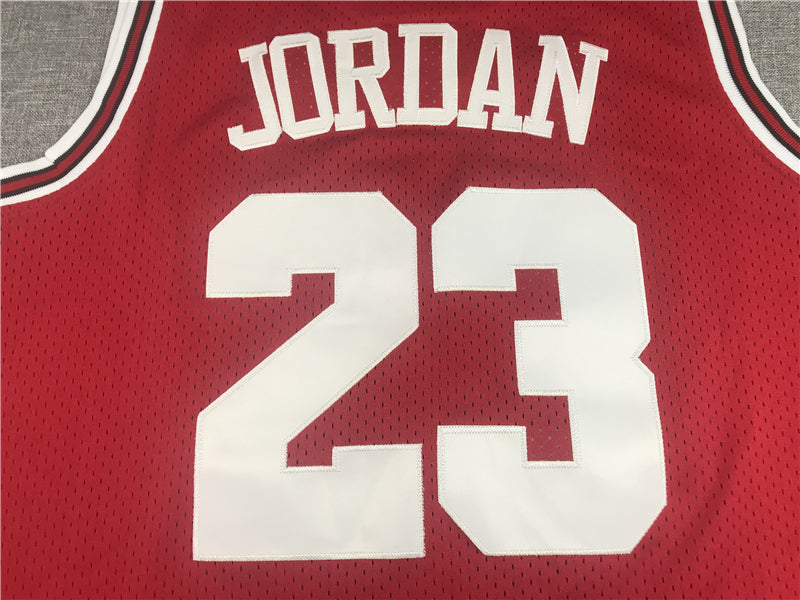 Men's Chicago Bulls Michael Jordan NBA Red Hardwood Classics Authentic Jersey