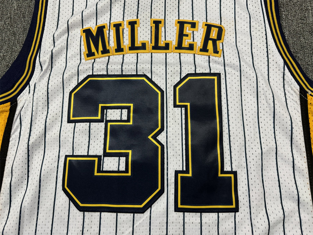 Men's Indiana Pacers Reggie Miller White Hardwood Classics Swingman Jersey