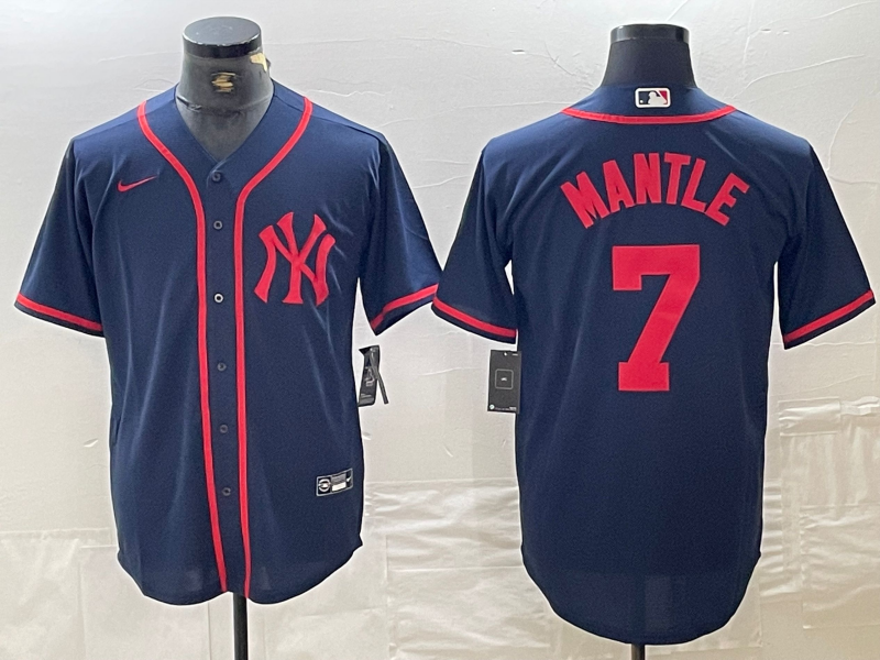 Men's New York Yankees Mickey Mantle Navy Limited Game Jersey