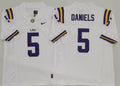 Men's LSU Tigers Jayden Daniels White Player Jersey