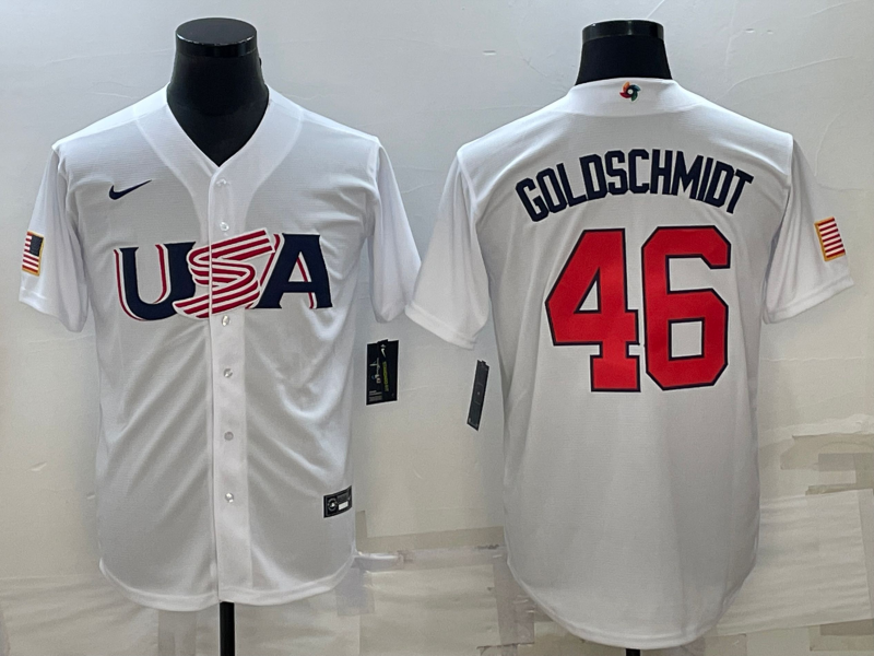 Men's 2023 World Baseball Classic Paul Goldschmidt USA White Jersey