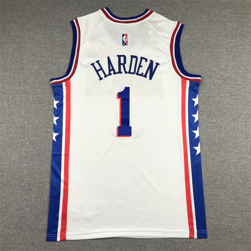 Men's Philadelphia 76ers James Harden White 2022/23 Swingman Jersey - Association Edition