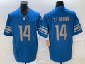 Men's Detroit Lions Amon-Ra St. Brown Blue Game Jersey