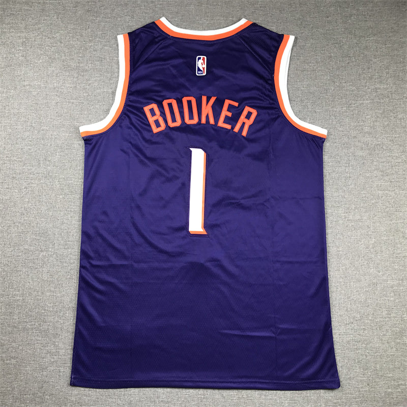 Men's Phoenix Suns Devin Booker Purple 2023/24 Fast Break Replica Jersey - Icon Edition