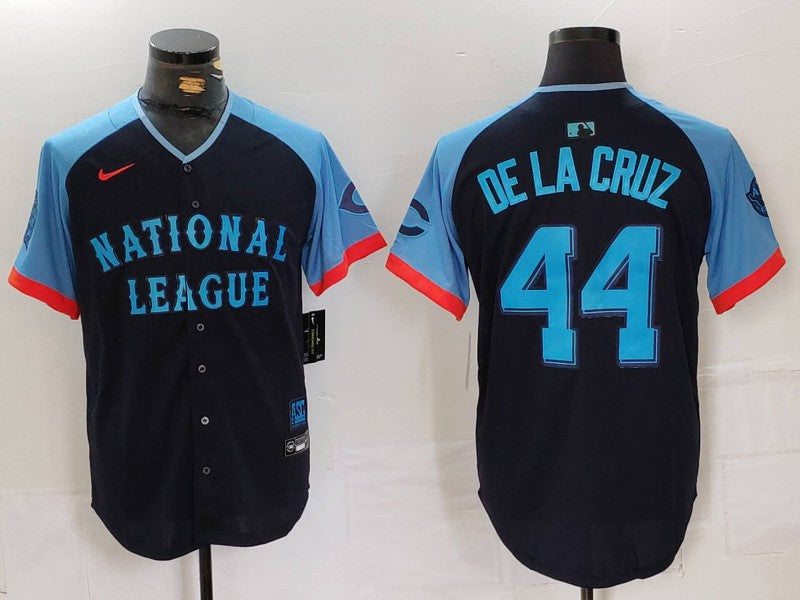 Men's National League Elly De La Cruz Navy 2024 MLB All-Star Game Limited Player Jersey