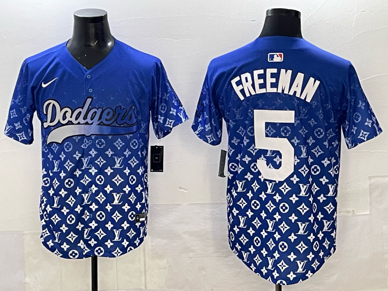 Men's Los Angeles Dodgers Freddie Freeman Royal Game Jersey