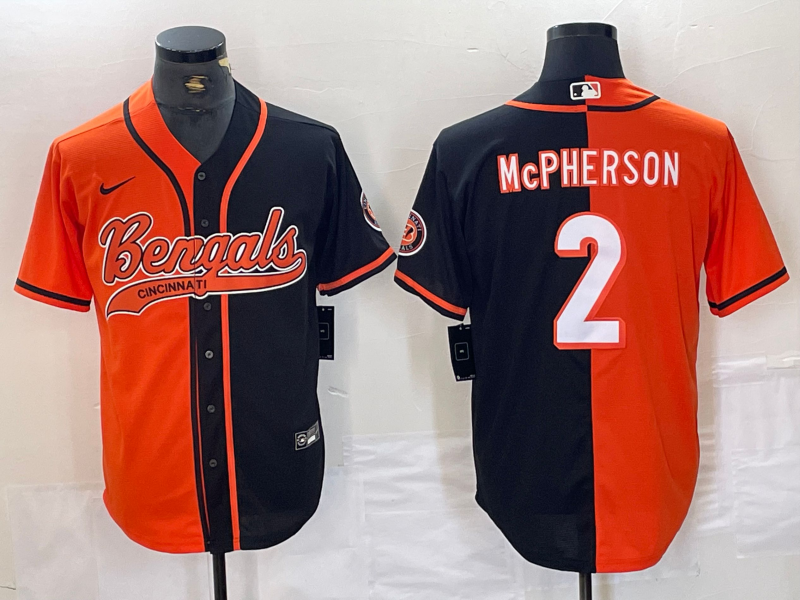 Men's Cincinnati Bengals Evan McPherson Orange/Black Game Player Jersey Joint Edition