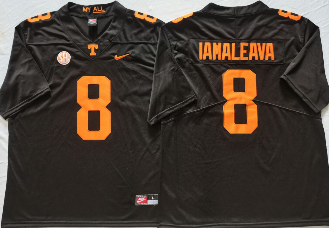 Men's Tennessee Volunteers Nico Iamaleava Black Player Game Jersey