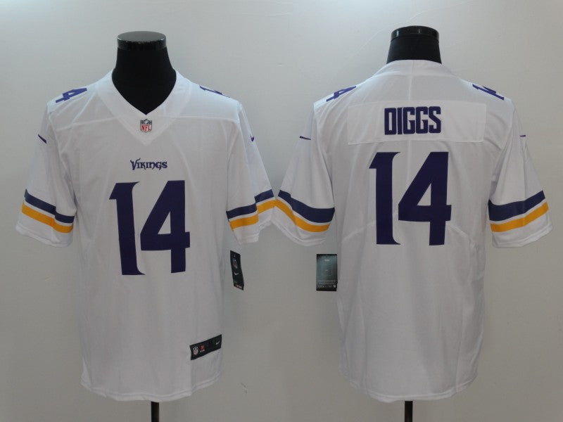 Men's Minnesota Vikings Stefon Diggs White Player Game Jersey
