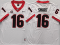 Men's Georgia Bulldogs Kirby Smart White Player Game Jersey