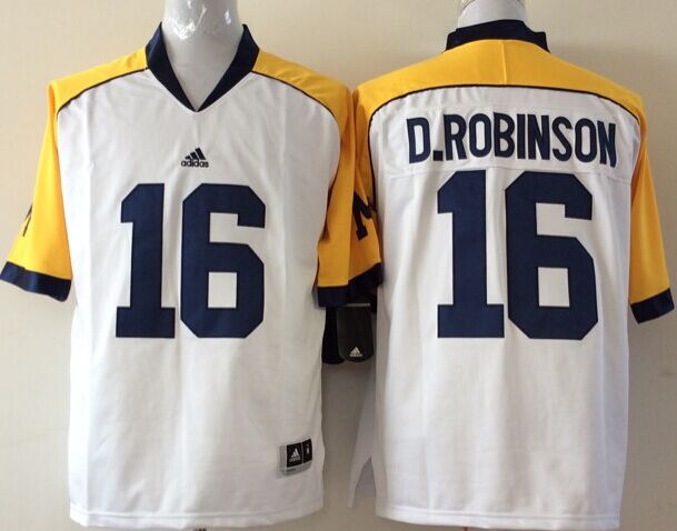 Men's Michigan Wolverines Denard Robinson White Alumni Player Game Jersey