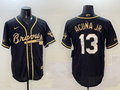 Men's Atlanta Braves Ronald Acuna Jr. Black Stitched Player Jersey