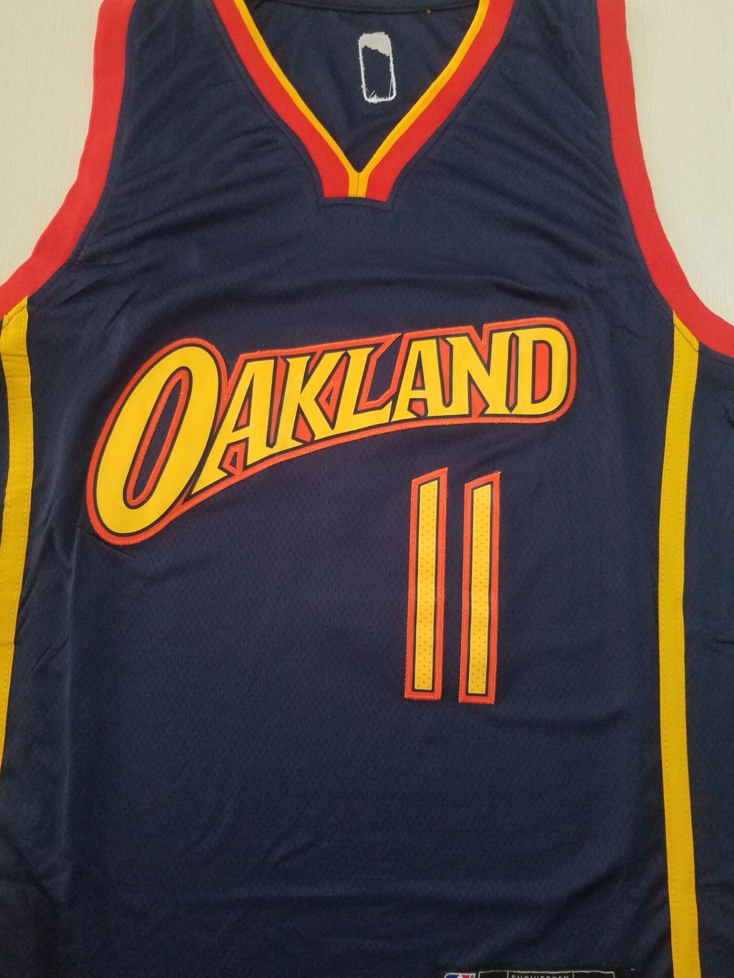 Men's Golden State Warriors Klay Thompson Navy Hardwood Classics Jersey