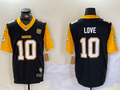 Men's Green Bay Packers Jordan Love Black Player Game Jersey
