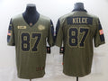 Men's Kansas City Chiefs Travis Kelce Brown Game Jersey