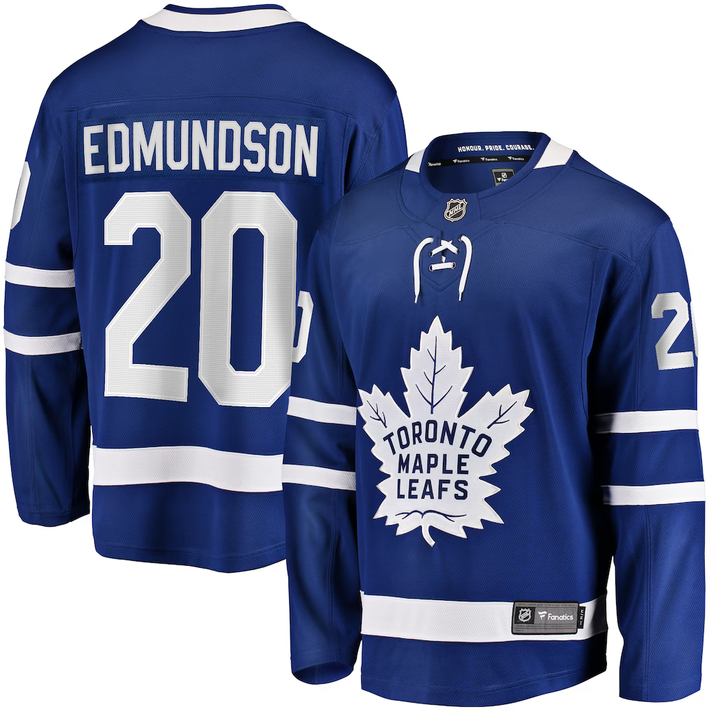 Men's Toronto Maple Leafs Joel Edmundson Fanatics Blue Home Breakaway Player Jersey