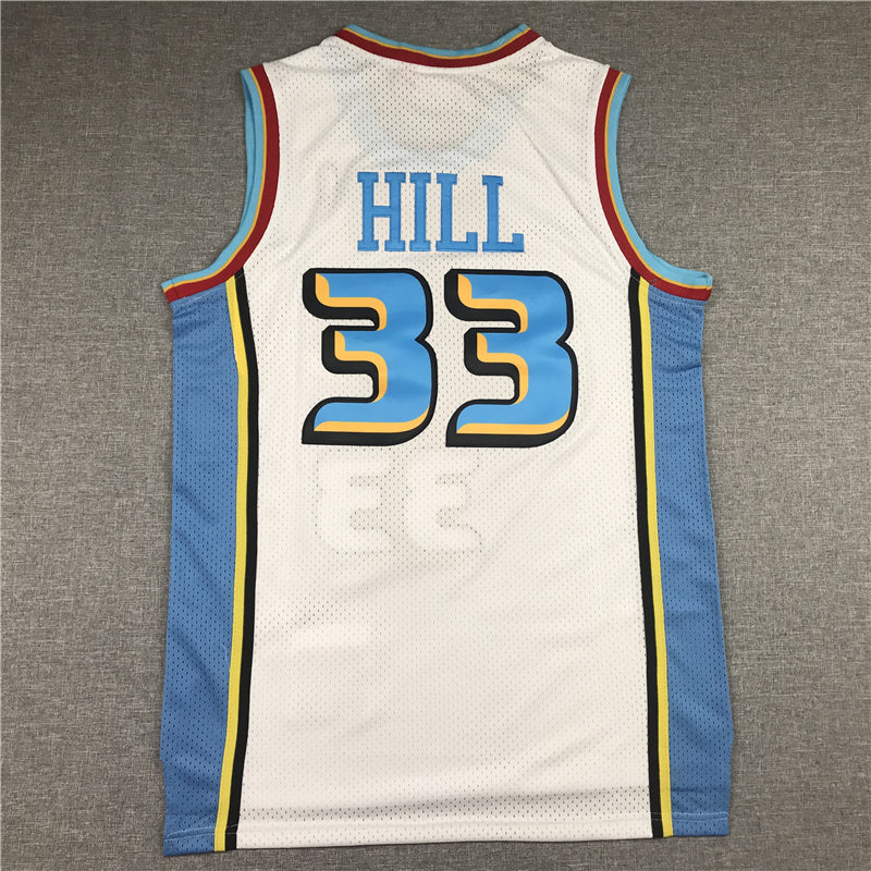 Men's Detroit Pistons Grant Hill 1998-99 White Hardwood Classics Swingman Jersey