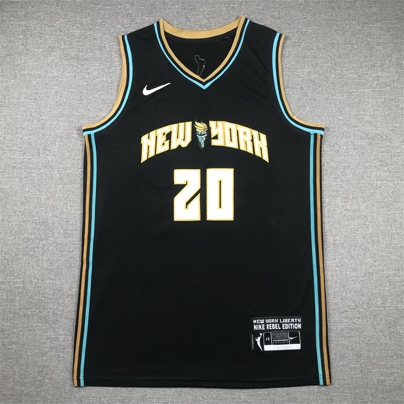 Men's New York Liberty Sabrina Ionescu Black Basketball Jersey