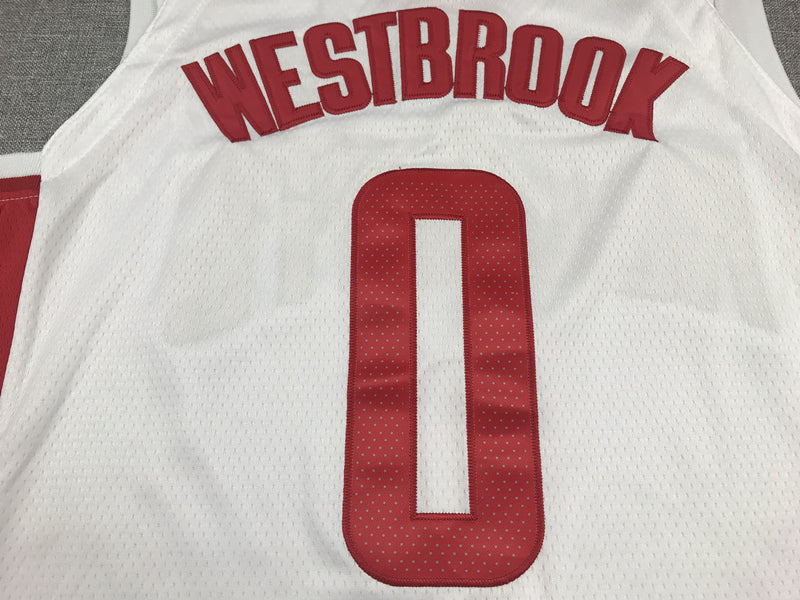 Men's Houston Rockets Russell Westbrook White Classics Swingman Jersey