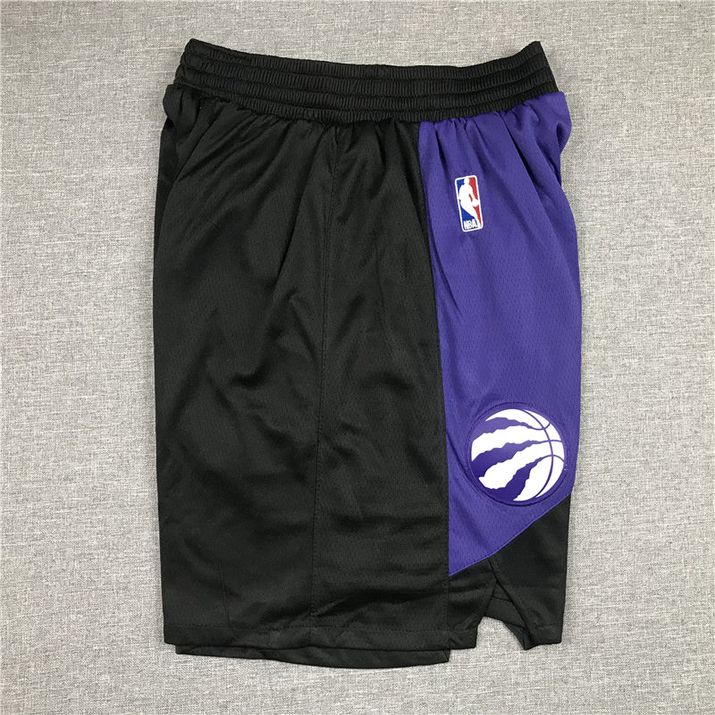 Men's Toronto Raptors Black/Purple Basketball Shorts 2021 New Style