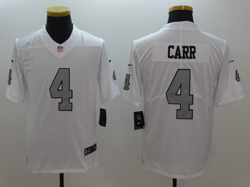 Men's Las Vegas Raiders Derek Carr White Game Player Jersey